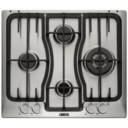 Zanussi ZGX66424XA 60cm 4 Burner Gas Hob in Stainless Steel